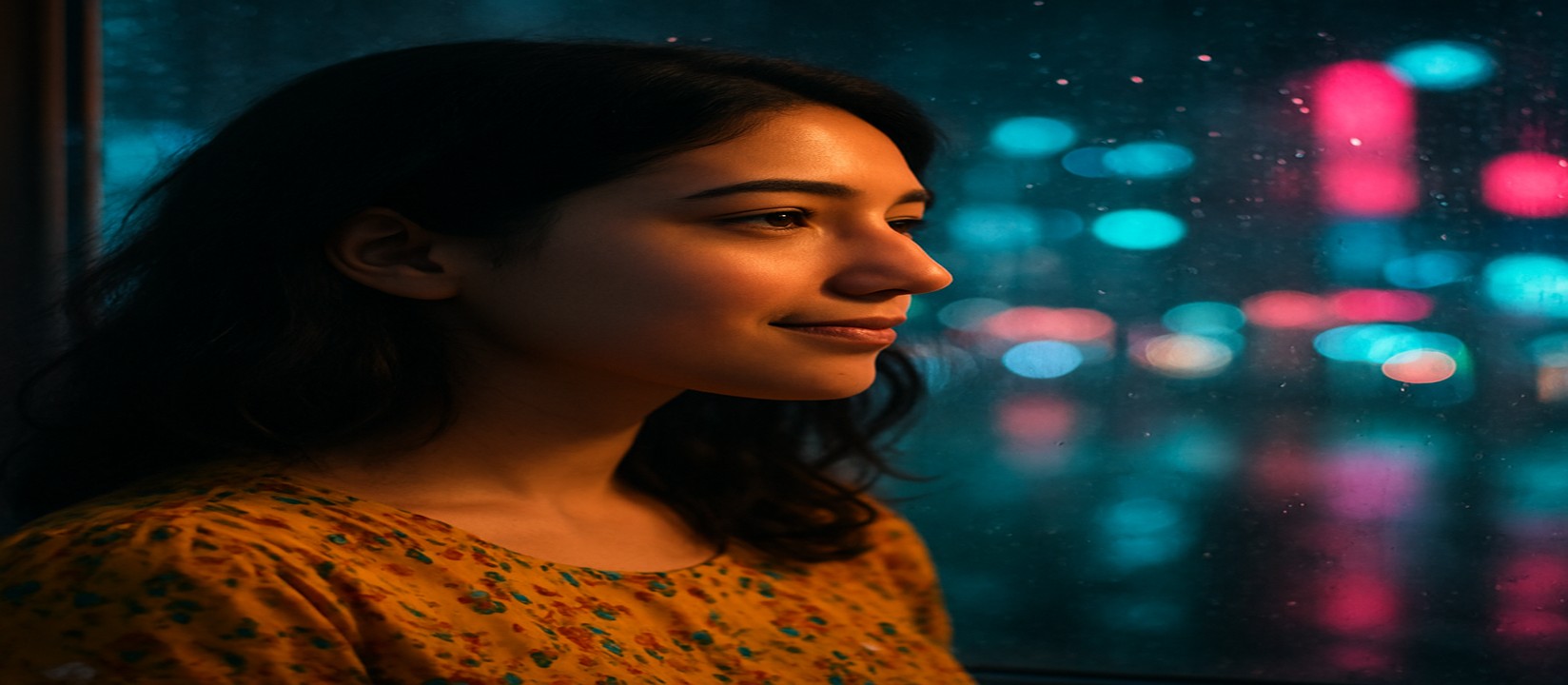 চকচকে গেমিং প্ল্যাটফর্মের পরিবেশে আর্কেড মেশিনের পাশে হাসিখুশি এক তরুণী